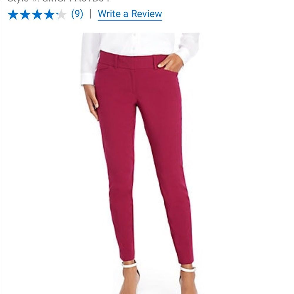 Blue signature ankle exact stretch pants